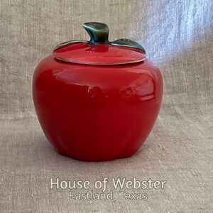 vintage House of Webster small Red Apple cookie jar
